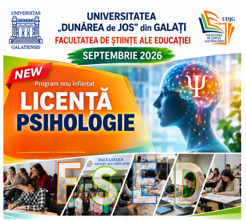 UDJG lansează programul de licență „Psihologie” la Facultatea de Științe ale Educației