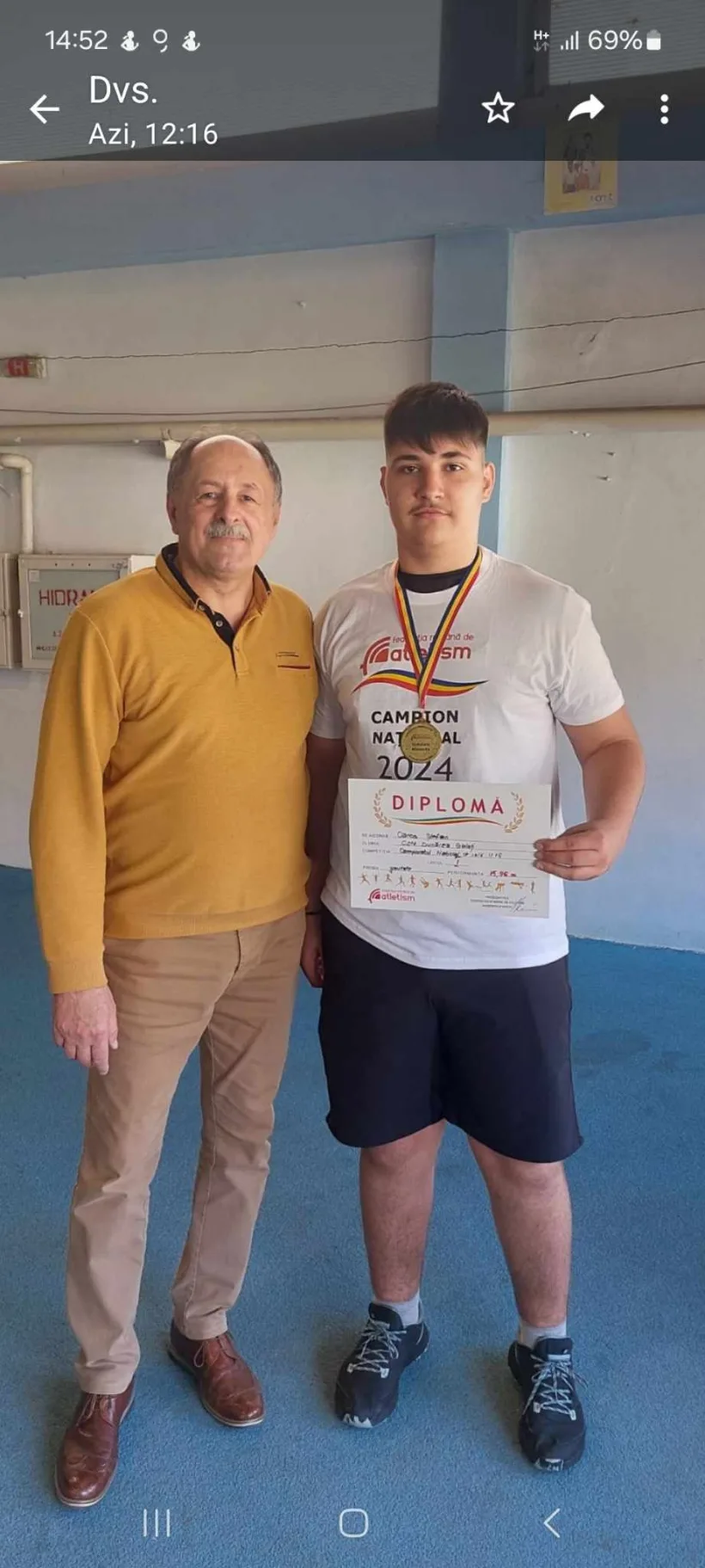 Un gălăţean campion naţional la aruncarea greutăţii