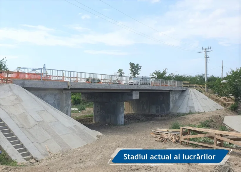 Investiții la Matca. Pod vechi de aproape 45 de ani, reabilitat de la zero de Consiliul Județean Galați