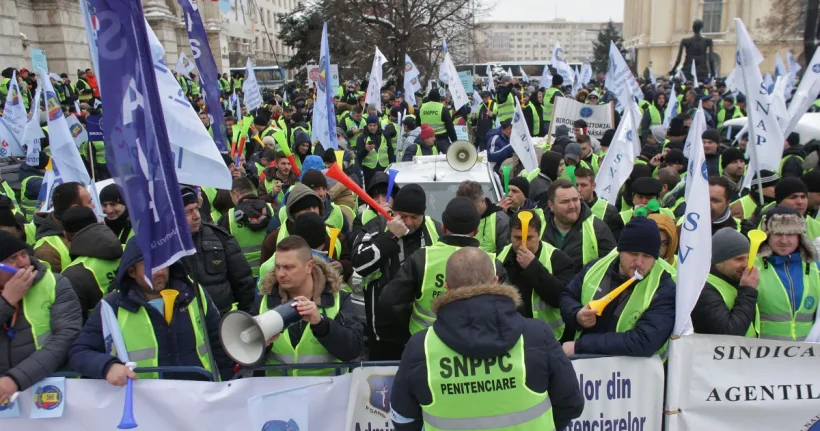 Polițiștii protestează în Capitală