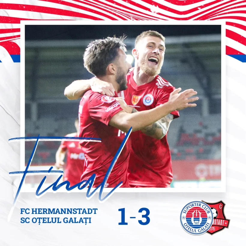 Oţelul se menţine pe loc de play-off după victoria de la Sibiu