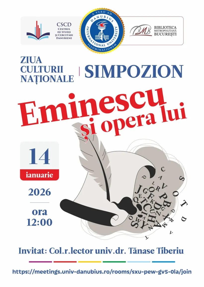 Simpozion la UID de Ziua Culturii Naționale. Eminescu și opera lui