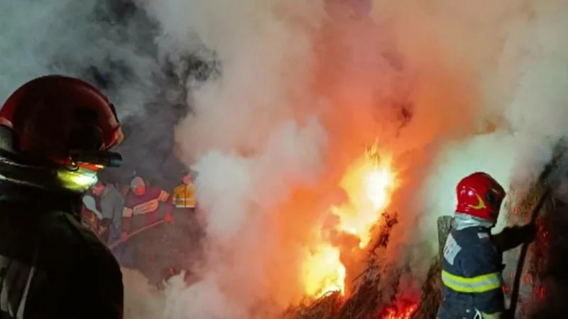 Incendiu puternic la o locuință din Cudalbi: un bărbat grav rănit