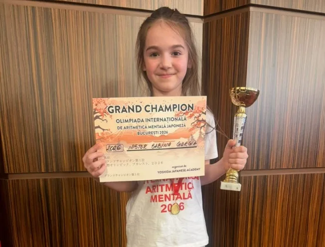 Performanță de excepție pentru o elevă din Galați: locul I la Olimpiada de Aritmetică Mentală Japoneză
