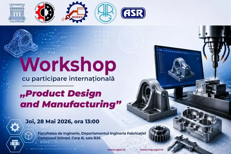 „Product Design and Manufacturing”, workshop cu participare internațională la UDJG