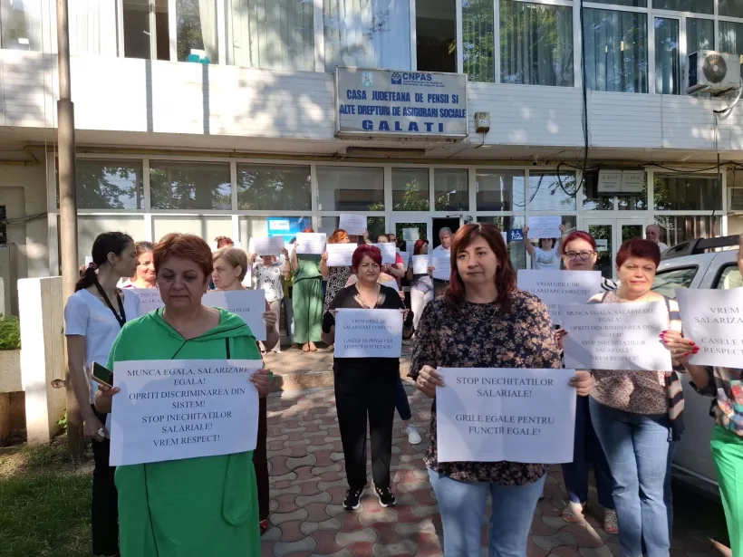 Un nou protest la Casa de Pensii Galați