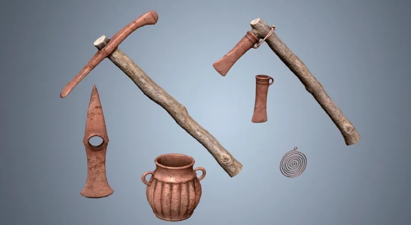 Topoare şi suliţi de pe vremea bronzului
