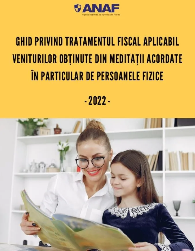 Ghid privind tratamentul fiscal aplicabil veniturilor obținute din meditații acordate în particular de persoanele fizice