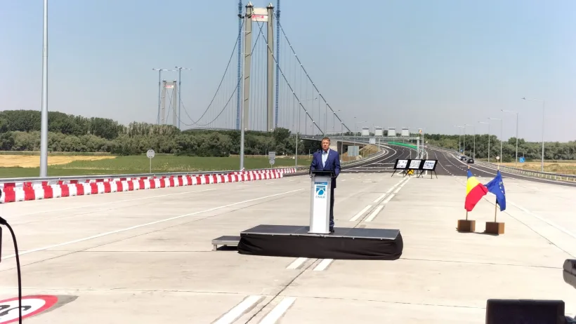 Iohannis: Podul peste Dunăre este cea mai amplă construcție ridicată în România în ultimele trei decenii