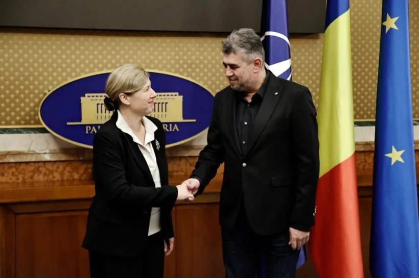 Premierul Ciolacu, discuții cu vicepreşedinta Comisiei Europene despre combaterea dezinformării şi mecanismul statutului de drept